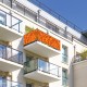 Osłona balkonowa jednostronna - Pomarańczowe liście
