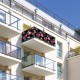 Osłona balkonowa jednostronna - Kwiaty retro