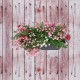 Osłona balkonowa jednostronna -  Mieszane kwiaty na deskach