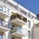 Osłona balkonowa jednostronna - Marmur ze złotem