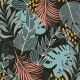 Osłona balkonowa jednostronna - Egzotyczne liście