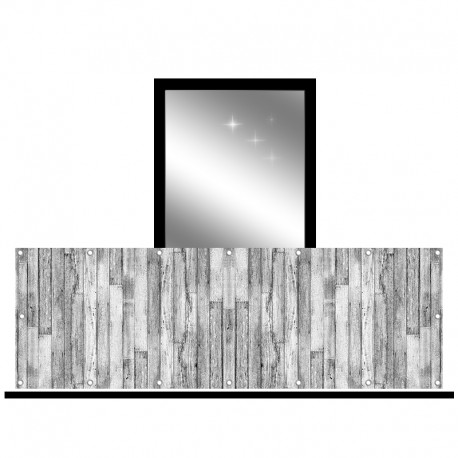 Osłona balkonowa jednostronna - Szare deski
