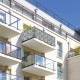 Osłona balkonowa jednostronna - Akwarelowe liście