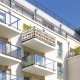 Osłona balkonowa jednostronna - Kolorowe domki